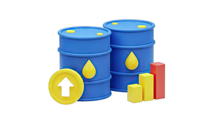 Oil Barrels Rising Prices - Financial Growth Concept