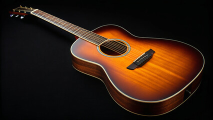 Fototapeta premium acoustic guitar on a black background