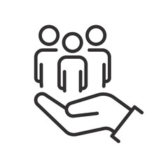 Inclusion icon, social equity, gender or culture diversity, thin line symbol , editable stroke vector illustration eps 10 © Yurii