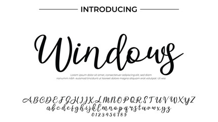 Windows - Elegant Script Font for Smooth Handwritten Design and Creative Typography