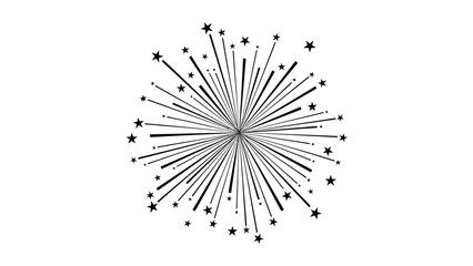 Obraz premium New year celebration greeting vector illustration with fireworks champagne calendar clock and pencil marking new year day with number four