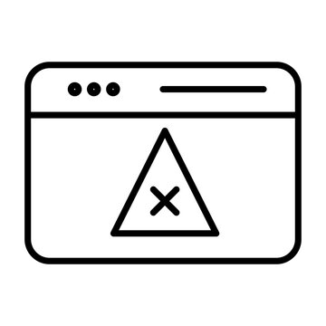 Ad Blocker Illustration Icon Outline