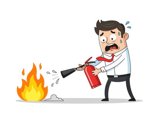 Burning Campfire with Wooden Sticks and Stone Ring Vector Illustration