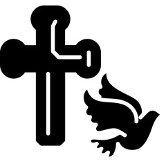 Holy Cross with Dove Icon