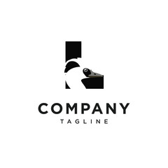 Letter L Smew Duck Logo Icon Vector