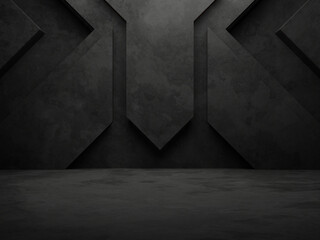 3D dark concrete wall background.