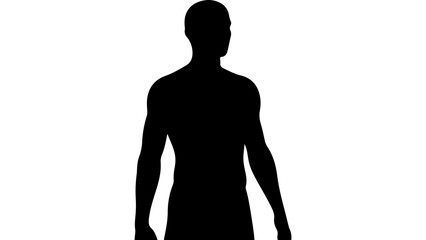 Fototapeta premium Male silhouette with transparent background