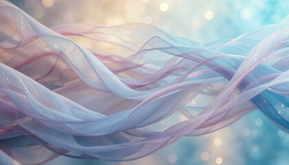 Ethereal Flow of Pastel Ribbons