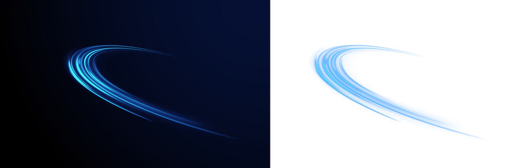 Road line swirl color streak bright motion futuristic highway.
