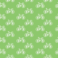 Electric bike seamless pattern isolated on color background