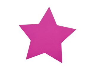 Isolated bright pink star shape, geometric design element perfect for decoration, graphic