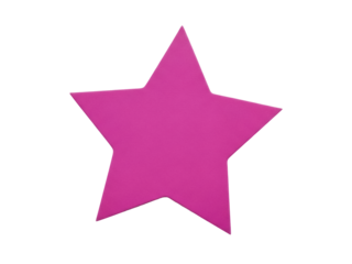 Isolated bright pink star shape, geometric design element perfect for decoration, graphic