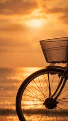 Bicycle Basket at Sunset