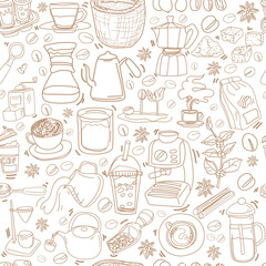 Coffee pattern background