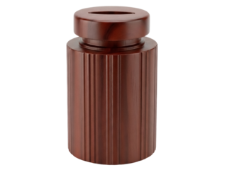 Isolated wood container for storing cash with a slot for coins and paper money currency