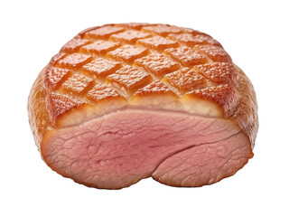 Isolated, a cooked duck breast, perfect for a main course, flavorful and tender meal option