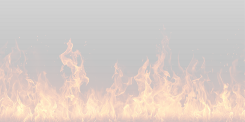 Bright red fire bursts isolated on transparent background. Creates dramatic, energetic, and visually striking digital effects. png