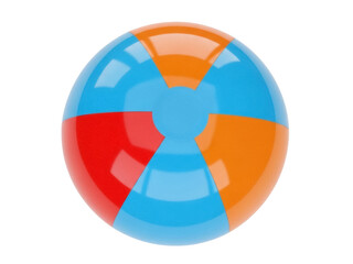 Obraz premium Isolated Colorful Beach Ball, Summer Fun, Playground Game, Outdoor Leisure Activity