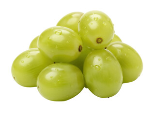 Isolated bunch of green grapes, fresh and juicy looking, ready to eat, healthy snack