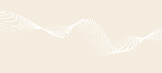Abstract background with lines and waves. Web banner size. Element for design. Vector background for brochure, booklet, flyer, poster. Brown and beige gradient. Coffee, cafe eps10