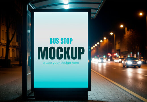 Night City Billboard Mockup