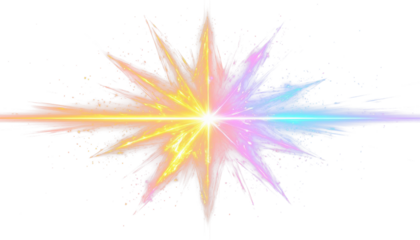 rismatic crystal emitting a vibrant rainbow color spectrum PNG clipart for insertion.