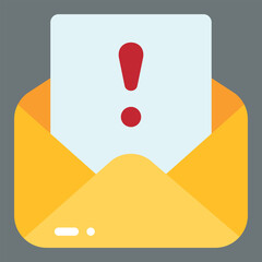 Important Message Notification Icon: Red Urgent Alert Symbol, Exclamation Warning Speech Bubble, and Digital Communication Priority Sign