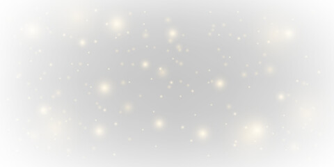 Radiant golden dust glows with sparkle, glitter, shimmer, twinkle across blurred bokeh, surrounded by sparks, luminous highlights, soft flare for Christmas and New Year mood. PNG illustration.  © longstock