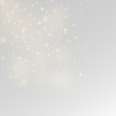 Shimmering golden dust sparkles with glitter, sparks over glowing bokeh blur, enhanced by radiant highlights, warm flare, floating light particles that twinkle for Christmas, New Year. PNG.