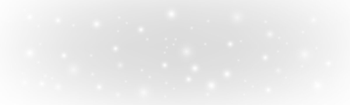 Soft white dust sparkles with glitter, sparks, and shimmer across blurred bokeh, glowing with radiant highlights, twinkle, and flare as light particles create Christmas and New Year magic. PNG vector 