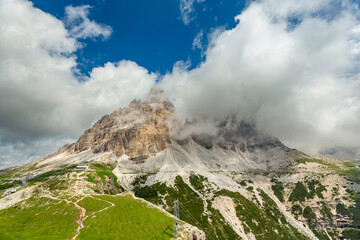 Tre cime di Lavaredo in Dolomites Mountains, Italy	