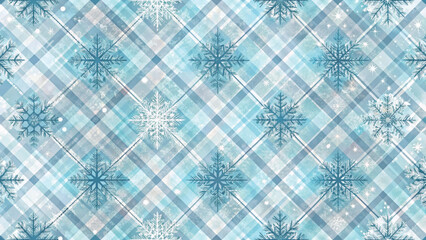 A seamless Christmas plaid pattern with tartan lines vector background 
