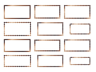 丸、長方形F1、18茶