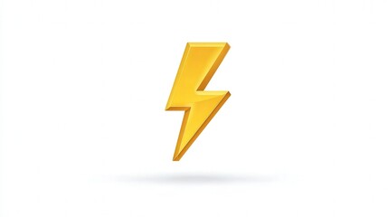 Lightning bolt icon isolated on white background