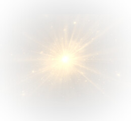 Radiant star with bright sunlight overlay PNG, ideal for glowing celestial illustrations, sparkling holiday decorations, magical sun compositions, and radiant light scenes