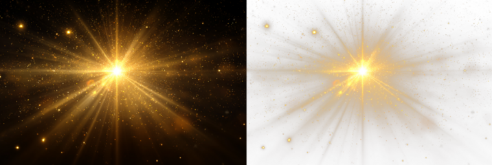 Bright abstract light with glowing lens flare PNG