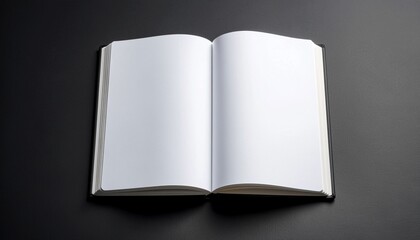 Open Blank Notebook Mockup Minimal Studio View
