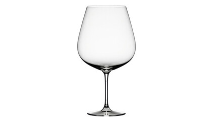 Isolated wine glass for red wine against a plain backdrop, an elegant and refined vessel