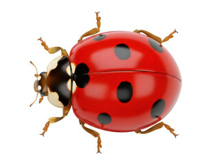Isolated Ladybug, a delightful image of nature's charm, showcasing intricate detail, perfect stock art