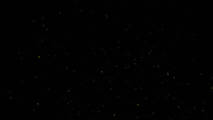 Fototapeta premium Perfect fire particles embers sparks on black background . Texture overlays.