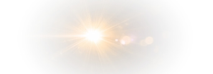 Soft light rays with magical lens flare PNG