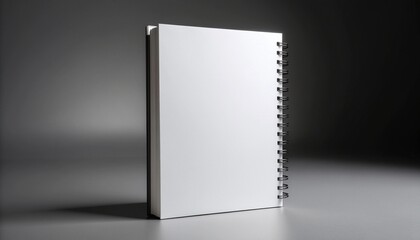 Blank Notebook Mockup Minimal Studio Background
