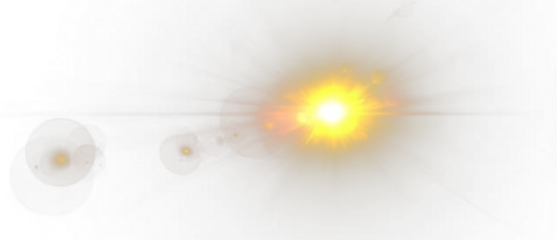 Shiny gold sunburst with glowing effect PNG ideal for abstract light overlays, radiant sunlight compositions, celestial star effects, and warm digital backgrounds