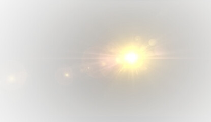 Sparkling sunlight with warm halo shine PNG perfect for bright light effects, radiant star compositions, glowing sunrise backgrounds, and sparkling digital illustrations