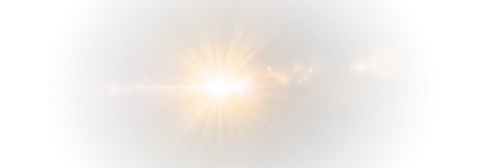 Starlight and spark effect with glowing PNG