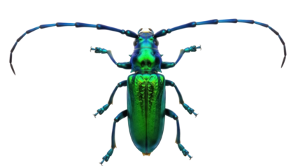 Isolated Emerald Ash Borer insect on display for a science project or reference picture