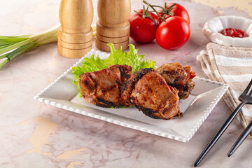 Hot Grilled chicken thigh barbecues