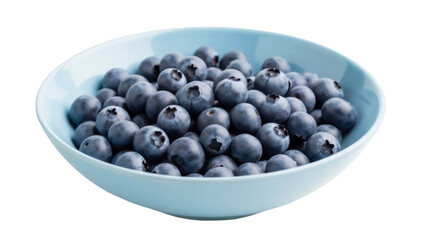 Isolated bowl of fresh blueberries, a healthy snack and a delicious berry fruit option