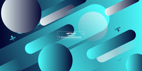 Abstract blue gradient illustration background with a simple pattern of overlapping rectangles with a 3D appearance. Vector Eps10