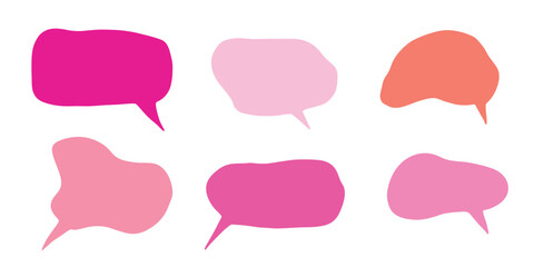 Set of hand drawn speech bubble Blank empty message box Textbox frame for banners, price tags, stickers, design